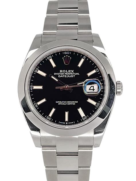 rolex oyster datejust black dial